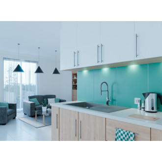 Laveo CELIA SBC_511T Jednodřez s odkapem, granit šedá