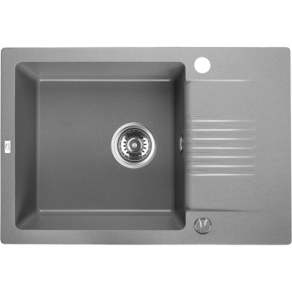 Laveo CELIA SBC_513T Jednodřez s odkapem, granit šedá