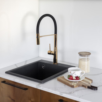 Laveo CHICHI SBH_710T Jednodřez, granit černá