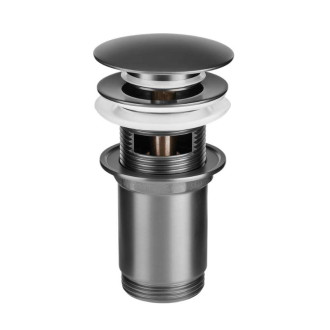 Laveo POP-UP WASTE CKK_92R3 Výpusť click-clack s přepadem, grafit