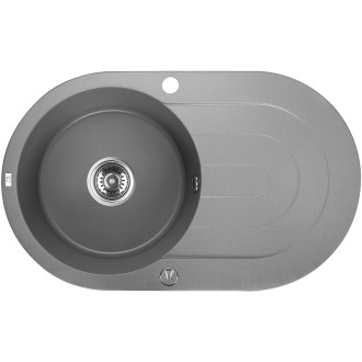 Laveo DAFNE SBD_581T Jednodřez s odkapem, granit šedá