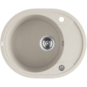 Laveo DAFNE SBD_483T Jednodřez s odkapem, granit béžová