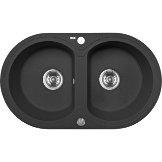 Laveo DAFNE SBD_720T Dvojdřez, granit černá