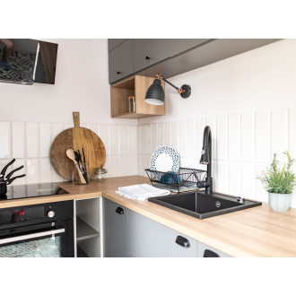 Laveo DARU BLD_769D Dřezová baterie, černá granit