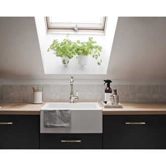 Laveo KOMODO SBK_610A Jednodřez, granit bílá