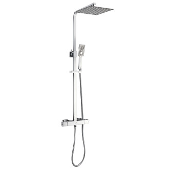 Laveo KVADRATO PLQ_00TD Sprchový set s termostatickou baterií, chrom