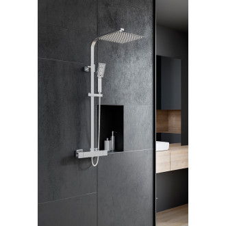 Laveo KVADRATO PLQ_00TD Sprchový set s termostatickou baterií, chrom