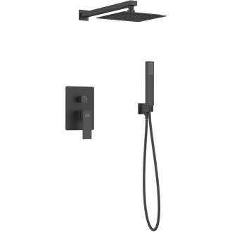 Laveo KVADRATO BLQ_702P Podomítkový sprchový set včetně baterie, černá