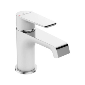 Laveo LARGO BAH_622D Umyvadlová baterie včetně click-clacku, chrom-bílá