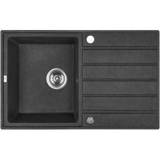 Laveo MARGARITA SBM_711T Jednodřez s odkapem, černá