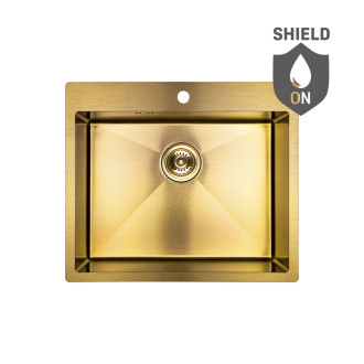 Laveo MARMARA SAM_G10T Jednodřez, nerez zlatá