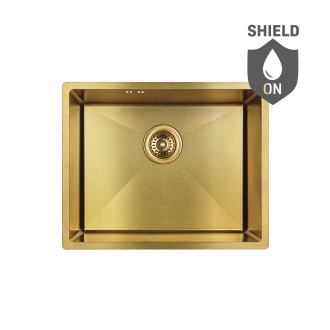 Laveo MARMARA SAM_G10P Jednodřez nerez, zlatá