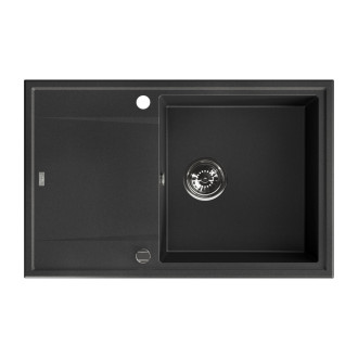 Laveo MEGALO SBE_711T Jednodřez s odkapem, černá