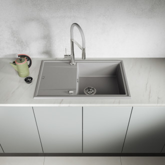 Laveo MEGALO SBE_511T Jednodřez s odkapem, šedá