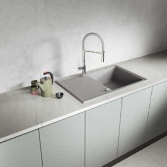 Laveo MEGALO SBE_511T Jednodřez s odkapem, šedá