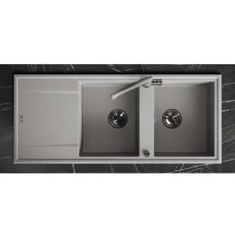 Laveo MEGALO SBE_521T Dvojdřez granit, šedá