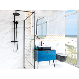 Laveo MOGAMI VUM_7250 Umyvadlo na desku, bílá-černá