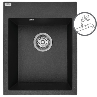 Laveo MONCHICHI SBO_710Y Jednodřez granit, černá