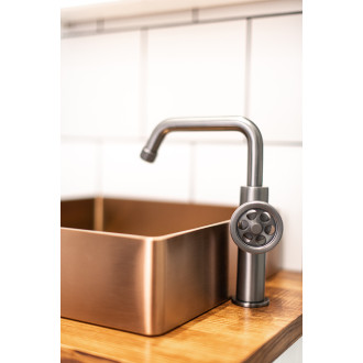 Laveo MURO BAU_925D Umyvadlová baterie včetně click-clacku, grafit