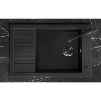 Laveo PIONIER SBR_713T Jednodřez s odkapem, černá