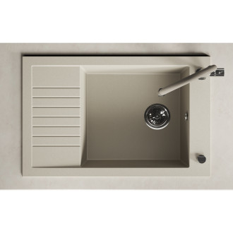 Laveo PIONIER SBR_413T Jednodřez s odkapem, béžová