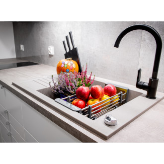 Laveo PIONIER SBR_513T Jednodřez s odkapem, šedá