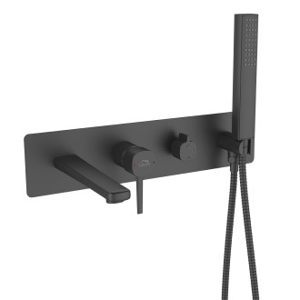 Laveo POLA BAP_711P Podomítková vanová baterie včetně setu, černá