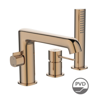 Laveo POLA Vanová baterie 3-otvorová, růžové zlato BAP_813D