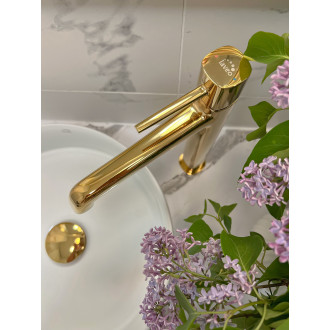 Laveo POLA BAP_G2ND Umyvadlová baterie včetně click-clacku, zlatá