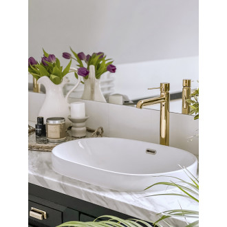 Laveo POLA BAP_G2ND Umyvadlová baterie včetně click-clacku, zlatá