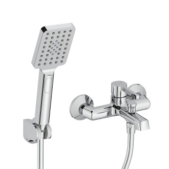 Laveo ALITA nástěnná vanová baterie se sprchovou sadou BVA_011D