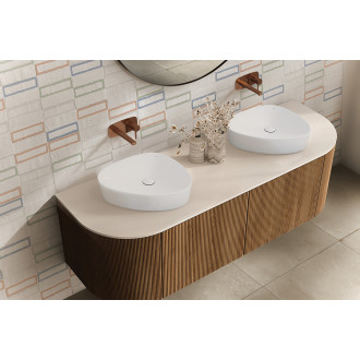 Laveo ASYMETRIC Umyvadlo na desku 50cm, bílá VUA_6251