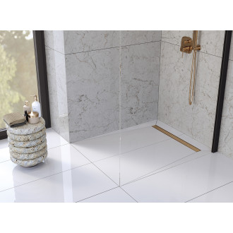 Laveo BASSO COB_850D Podlahový žlab 500, růžové zlato