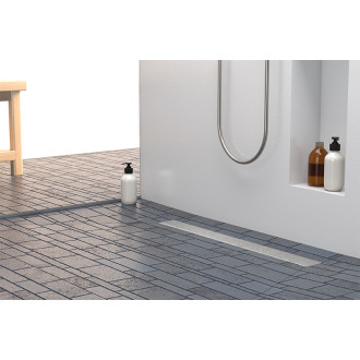 Laveo BASSO COB_250D Podlahový žlab 500, nerez