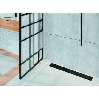 Laveo BASSO COB_780D Podlahový žlab 800, černá