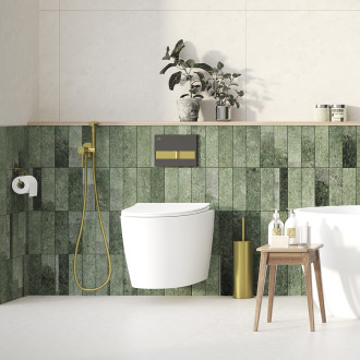 Laveo BENI VPB_795G WC tlačítko, černá-zlatá