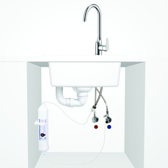 Laveo CLARO dřezová baterie se systémem filtrace Amii BAKB798D