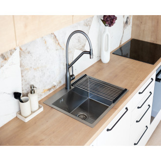 Laveo COLINA stojánková dřezová baterie s výtokem ve tvaru U BCO_978D