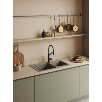 Laveo COLINA stojánková dřezová baterie s výtokem ve tvaru U BCO_978D