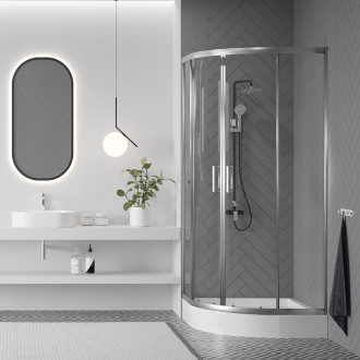 Laveo DESNA čtvrtkruhová sprchová vanička 90x90 cm JBD_696Z