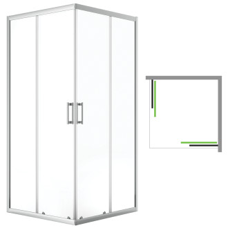 Laveo DESNA čtvercový sprchový kout 90x90 cm JKD_096K