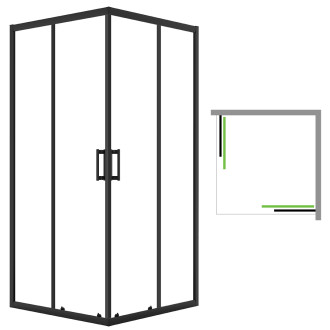 Laveo DESNA čtvercový sprchový kout 90x90 cm JKD_796K