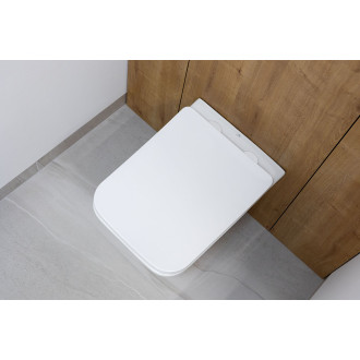 Laveo KVADRATO CYCLEON 2.0 závěsná WC mísa bez oplachového kruhu se sedátkem VMK_610S