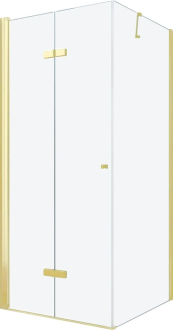 Mexen Lima skládací sprchový kout 100 x 90 cm, transparentní, zlatá - 856-100-090-50-00
