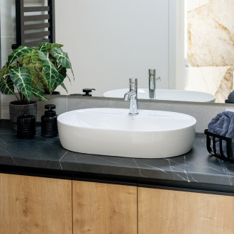 Laveo LOMAMI umyvadlo na desku 61cm, bílá VUL_6161