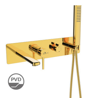 Laveo POLA BAP_G11P Podomítková vanová baterie, zlatá