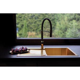 Laveo POLA BAP_G78D Dřezová baterie, černá-zlatá