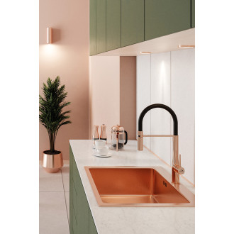 Laveo POLA BAP_878D Dřezová baterie, černá-růžové zlato