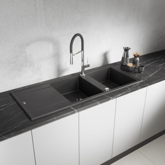 Laveo POLA BAP_778D Dřezová baterie, chrom-černá