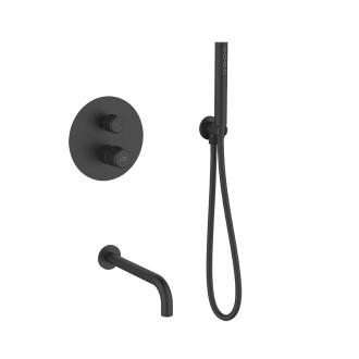 Laveo PRETTO BAO_711P Podomítková vanová baterie, černá